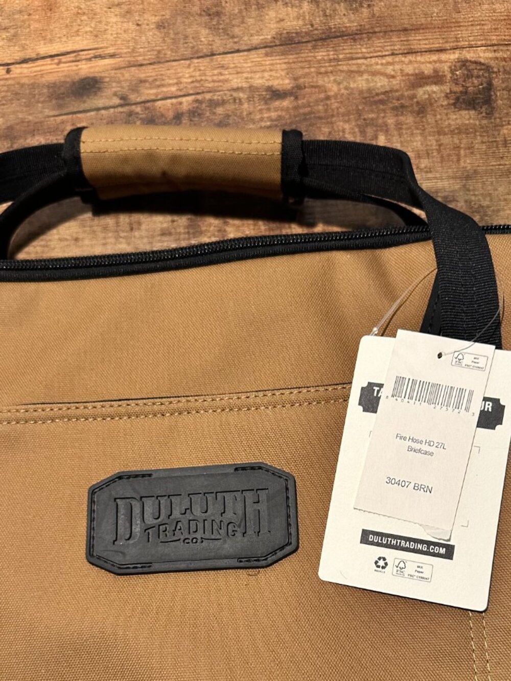 Duluth Trading Fire Hose HD Briefcase 27L Brown - NEW WITH TAGS - Picture 2 of 14